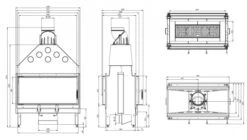 EEK A - Tunnel-Kamineinsatz HITZE Ardente ARD90X41.DSS - 18kW -Napoleon Geschaft 3312122