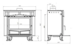EEK A Gusskaminofen Plamen Glas Franklin Mit 11kW -Napoleon Geschaft 34324224432
