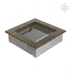 Kamin-Lüftungsgitter, 17x17cm Schwarz/gold