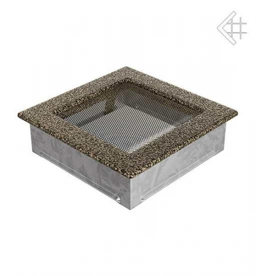 Kamin-Lüftungsgitter, 17x17cm Schwarz/gold 3 Kamin-Lüftungsgitter, 17x17cm Schwarz/gold