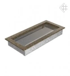 Kamin-Lüftungsgitter, 17x37cm Schwarz/gold