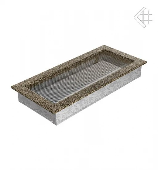 Kamin-Lüftungsgitter, 17x37cm Schwarz/gold 3 Kamin-Lüftungsgitter, 17x37cm Schwarz/gold