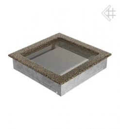 Kamin-Lüftungsgitter, 22x22cm Schwarz/gold