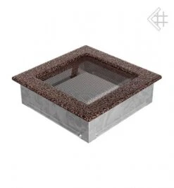Kamin-Lüftungsgitter, 17x17cm Schwarz/kupfer