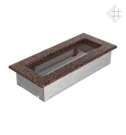 Kamin-Lüftungsgitter, 11x24cm Schwarz/kupfer