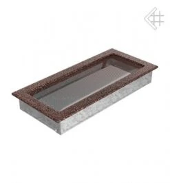 Kamin-Lüftungsgitter, 17x37cm Schwarz/kupfer
