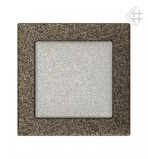 Kamin-Lüftungsgitter, 17x17cm Schwarz/gold 4 Kamin-Lüftungsgitter, 17x17cm Schwarz/gold – Bild 2