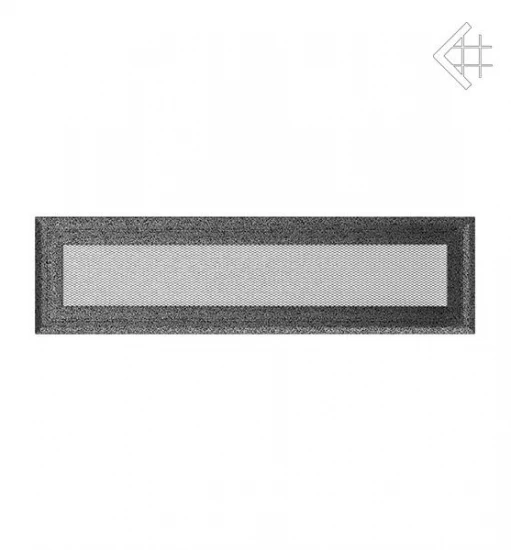 Kamin-Lüftungsgitter, 11x42cm , Rillendesign, Schwarz/silber 4 Kamin-Lüftungsgitter, 11x42cm , Rillendesign, Schwarz/silber – Bild 2