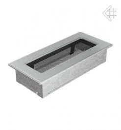 Luxus-Lüftungsgitter, 11x24cm, Edelstahl Gebürstet