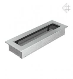 Luxus-Lüftungsgitter, 11x32cm, Edelstahl Gebürstet