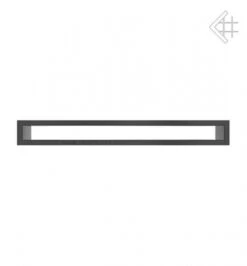 Lüftungsgitter, Luftschlitz Offen, 6x60cm, Schwarz