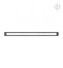 Lüftungsgitter, Luftschlitz Offen, 6x100cm, Schwarz