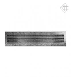 Luftgitter, Lamellen Feststehend, 17x70cm, Schwarz/silber