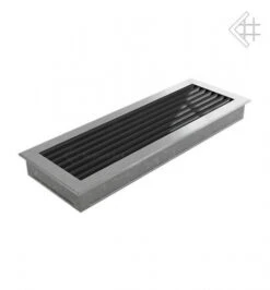 Luftgitter, Lamellen Feststehend, 17x49cm, Edelstahl Gebürstet