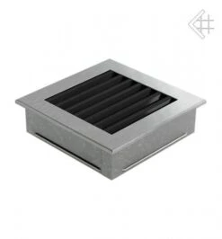 Luftgitter, Lamellen Feststehend, 17x17cm, Edelstahl Gebürstet