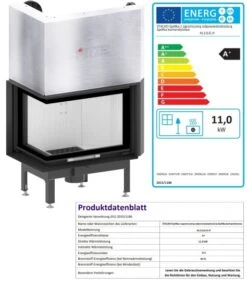 EEK A+ - Eck-Kamineinsatz HITZE Albero AL11LG.H DECO Mit Schiebetür, Seitenglas Links -11kW -Napoleon Geschaft AL11LG1.H D fer
