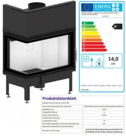 EEK A+ - Eck-Kamineinsatz HITZE Albero AL14L.H DECO Mit Seitenglas Links -14kW -Napoleon Geschaft AL14L.H D fer