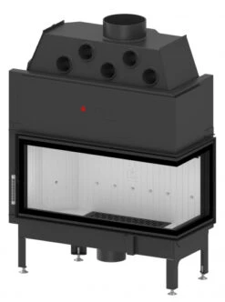 EEK A+ - Eck-Kamineinsatz HITZE Albero AL19R.H DECO Mit Seitenglas Rechts -19kW