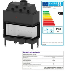 EEK A+ - Eck-Kamineinsatz HITZE Albero AL19R.H DECO Mit Seitenglas Rechts -19kW -Napoleon Geschaft AL19R.H D fer
