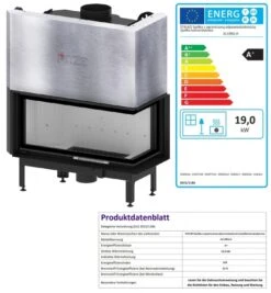 EEK A+ - ECK-Kamineinsatz Albero AL19RG.H DECO Mit Schiebetür U. Seitenglas Rechts -19kW -Napoleon Geschaft AL19RG.H D fer