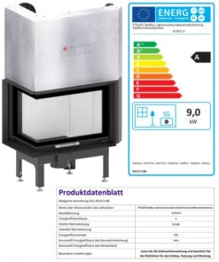 EEK A - Eck-Kamineinsatz HITZE Albero AL9LG.H DECO Mit Schiebetür, Links -9kW -Napoleon Geschaft AL9LG.H D fer