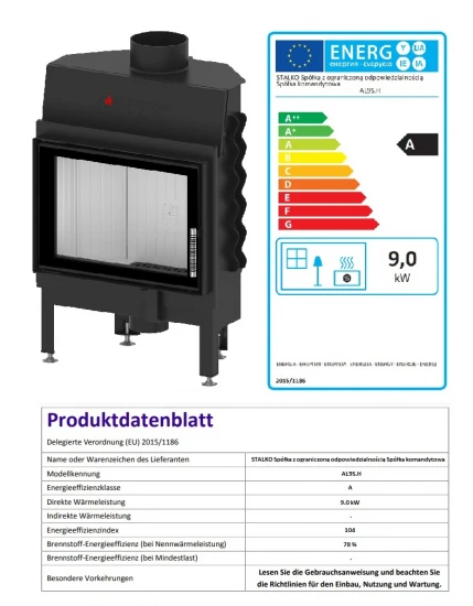 EEK A - Kamineinsatz HITZE Albero AL9S.H DECO- 9kW 4 EEK A - Kamineinsatz HITZE Albero AL9S.H DECO- 9kW – Bild 2