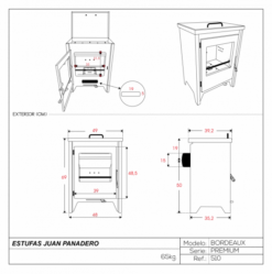 EEK A+ Kaminofen Juan Panadero Bordeaux ECODESIGN Mit Herdplatte - 7,4 KW [Wirkungsgrad 90%!] Rauchrohr Hinten -Napoleon Geschaft BORDEAUX 1016x1024 1