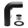 130 Mm - Rauchrohrset Rund Gezogen Mit Drosselklappe In Schwarz -Napoleon Geschaft Bogen Set fullform schwarz 1 RGB web