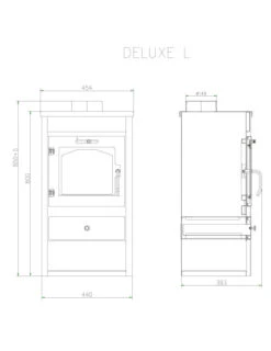 EEK A+ Kaminofen Victoria Deluxe L Schwarz 9 KW -Napoleon Geschaft Del L