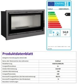 *EEK A+ - Kamineinsatz Kaminkassette Kratki Arke 14 Mit 14 KW Mit Warmluftgebläse -Napoleon Geschaft KASETAARKE95
