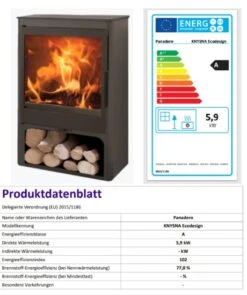EEK A Kaminofen Panadero Knysna EcoDesign - 5,9 KW -Napoleon Geschaft Knysna fertig