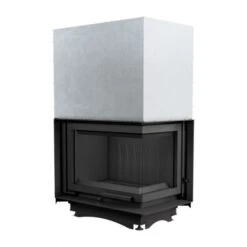 *EEK A - Eck-Guss-Kamineinsatz Kratki MAJA/P/BS/G Hebetür Mit Seitenglas Rechts - 8kW + BIMSCHV II -Napoleon Geschaft MAJA P BS G