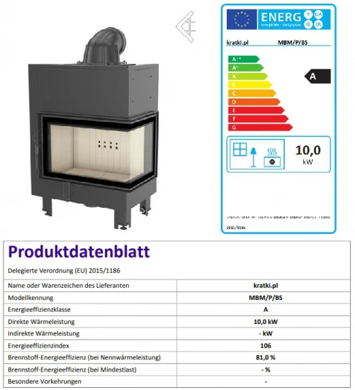 *EEK A - ECK-Kamineinsatz Kratki MBM 10 Rechts BS Mit 10 KW 5 *EEK A - ECK-Kamineinsatz Kratki MBM 10 Rechts BS Mit 10 KW – Bild 3
