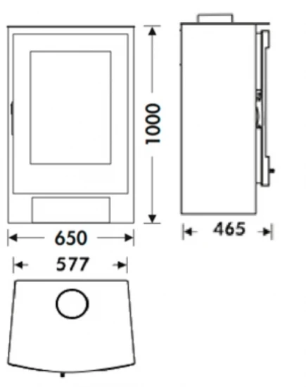 EEK A Kaminofen Mit XL-Sichtscheibe Panadero NEVADA Schwarz - 8,7kW + Ext. Zuluft 8 EEK A Kaminofen Mit XL-Sichtscheibe Panadero NEVADA Schwarz - 8,7kW + Ext. Zuluft – Bild 6