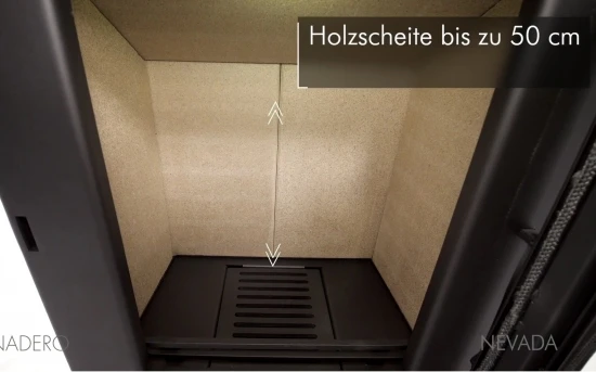 EEK A Kaminofen Mit XL-Sichtscheibe Panadero NEVADA Schwarz - 8,7kW + Ext. Zuluft 6 EEK A Kaminofen Mit XL-Sichtscheibe Panadero NEVADA Schwarz - 8,7kW + Ext. Zuluft – Bild 4