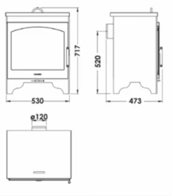 EEK A Kaminofen Panadero Oslo EcoDesign Mit Herdplatte - 8,0 KW -Napoleon Geschaft Oslo1