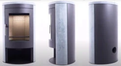 EEK A+ Kaminofen Mit Speckstein Panadero OVAL 3 STEIN - 8,7 KW -Napoleon Geschaft Oval stone3