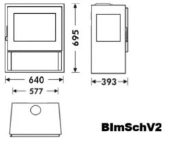 EEK A Kaminofen Panadero JAVA TRIVISION Mit 3 Scheiben - 5,9 KW, Raumluftunabh. -Napoleon Geschaft Panadero java trivision masse1