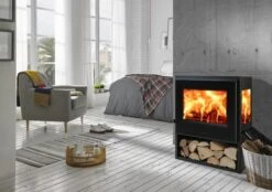 EEK A Kaminofen Panadero JAVA TRIVISION Mit 3 Scheiben - 5,9 KW, Raumluftunabh. -Napoleon Geschaft Panadero java trivision1