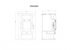 EEK A Eck-Kaminofen Victoria Panama, Schwarz, Dauerbrandfähig – 9kW -Napoleon Geschaft Panama masse