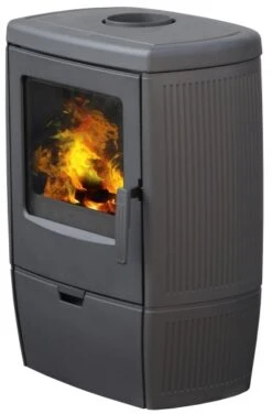 EEK A Gusskaminofen Plamen Alberto, Schwarz, Raumluftunabhängig - 8,6 KW -Napoleon Geschaft Plamen Alberto side