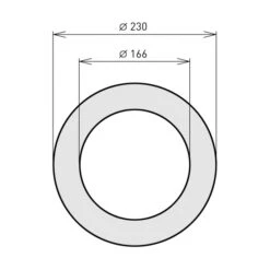 160 Mm - Wandrosette In Gussgrau -Napoleon Geschaft SH010 160 Rosette 160 Masszeichnung RGB web