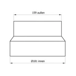 180 Mm - 160 Mm - Reduzierung In Schwarz -Napoleon Geschaft SH013 011 Reduzierung 180 160 Masszeichnung RGB web