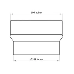 180 Mm - 200 Mm - Erweiterung In Gussgrau 5 180 Mm - 200 Mm - Erweiterung In Gussgrau -Napoleon Geschaft SH013 019 Erweiterung 200 180 Masszeichnung RGB web