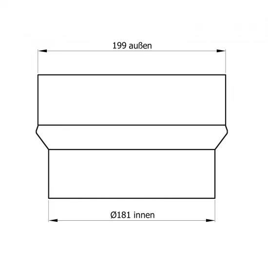 180 Mm - 200 Mm - Erweiterung In Gussgrau 4 180 Mm - 200 Mm - Erweiterung In Gussgrau – Bild 2