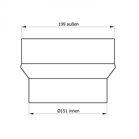 150 Mm - 200 Mm - Erweiterung In Gussgrau 4 150 Mm - 200 Mm - Erweiterung In Gussgrau – Bild 2