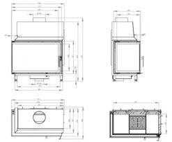 EEK A Eck-Kamineinsatz HITZE STMA68X43.L Mit 11kW -Napoleon Geschaft STMA68x43L 2 hitzedm