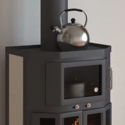 EEK A Kaminofen Mit Backfach+Herdplatte Victoria Taro 2F, Schwarz – 9,53 KW -Napoleon Geschaft Taro2Forno2herdpl