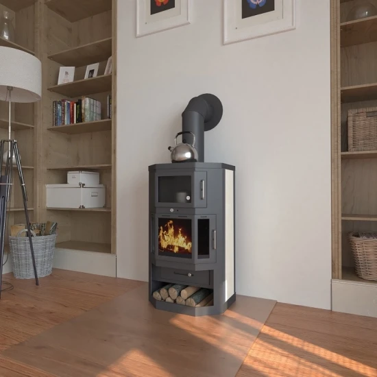 EEK A Kaminofen Mit Backfach+Herdplatte Victoria Taro F Schwarz – 9,53 KW 5 EEK A Kaminofen Mit Backfach+Herdplatte Victoria Taro F Schwarz – 9,53 KW – Bild 3