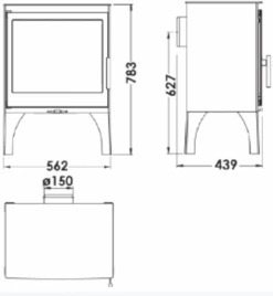 EEK A+ Kaminofen Panadero Topaze EcoDesign - 7,1 KW -Napoleon Geschaft Topaze1